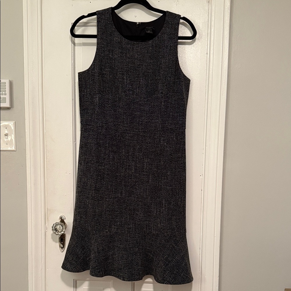 Ann Taylor Factory Black & White Twill Sleeveless Business Dress